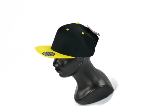 CZAPKA FULLCAP  SNAPBACK YELLOW BLACK CZAPKA Z DASZKIEM CZARNO ŻÓŁTA 1.JPG