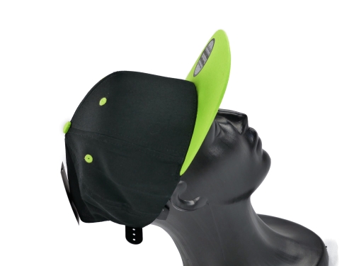 CZAPKA FULLCAP  SNAPBACK GREEN BLACK CZAPKA Z DASZKIEM CZARNO ZIELONA 1.JPG
