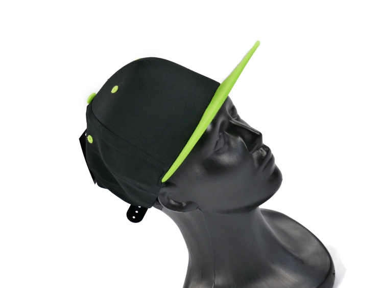 CZAPKA FULLCAP  SNAPBACK GREEN BLACK CZAPKA Z DASZKIEM CZARNO ZIELONA 7.JPG