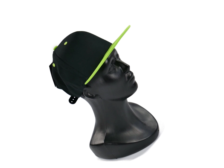 CZAPKA FULLCAP  SNAPBACK GREEN BLACK CZAPKA Z DASZKIEM CZARNO ZIELONA 8.JPG