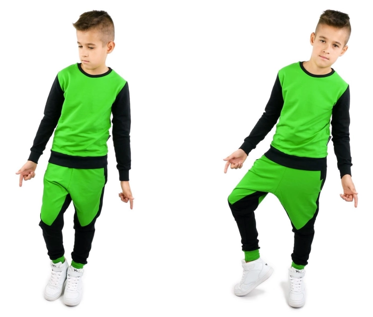 dres-bawelniany-dla-dziecka-do-tanca-dres-zielony