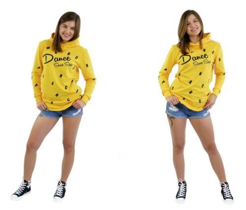 bluza-damska-z-kapturem-zolta-street-styl-z-napisem-dance