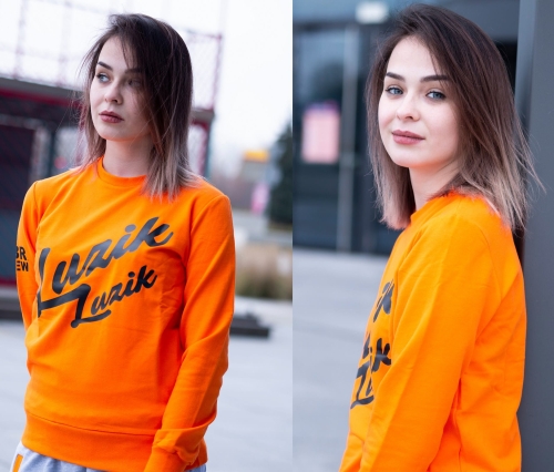 bluza-pomaranczowa-luzik-klasyczna-bawelniana