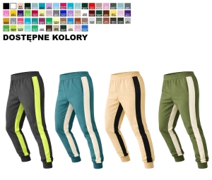 SPODNIE DRESOWE MĘSKIE SLIM FIT Z LAMPASAMI | WŁASNA KOLORYSTYKA | PERSONALZIACJA