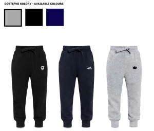  SPERSONALIZOWANE SPODNIE DRESOWE DZIECIĘCE SLIM Z TWOIM LOGO (