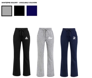 SPERSONALIZOWANE KLASYCZNE SPODNIE DRESOWE DAMSKIE Z TWOIM LOGO